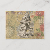 Carte De Visite Alice au pays des merveilles Flamant rose classiqu (Dos)