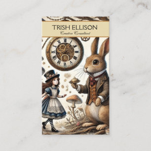 Carte De Visite alice au pays des merveilles lapin blanc