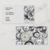 Carte De Visite Alice de lapin blanc au pays des merveilles (Devant / Derrière)