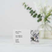 Carte De Visite Alice de lapin blanc au pays des merveilles (Debout devant)