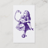 Carte De Visite Alice et Flamant rose ont encré le pourpre (Dos)