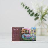 Carte De Visite Alice et le chat de Cheshire (Debout devant)