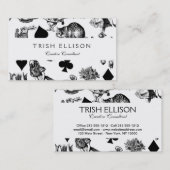 Carte De Visite Alice White Rabbit Wonderland Classic (Devant / Derrière)