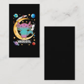 Carte De Visite Alien Axolotl Pastel Goth Space Crescent (Devant / Derrière)