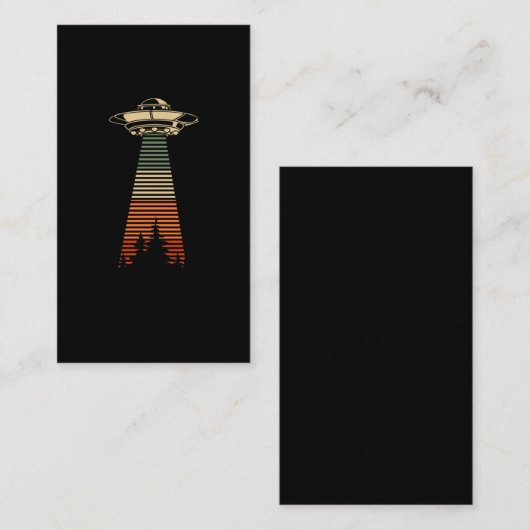 Carte De Visite Alien de forêt d'enlèvement d'OVNI rétro (Devant / Derrière)