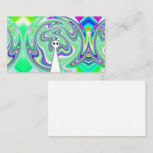 Carte De Visite Alien Ghost (Ajouter des mots) (Devant / Derrière)