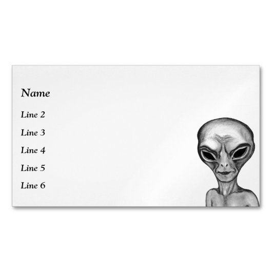 Carte de visite Alien gris (devant)