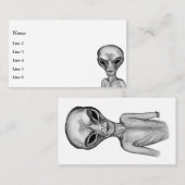 Carte De Visite Alien gris (Devant / Derrière)