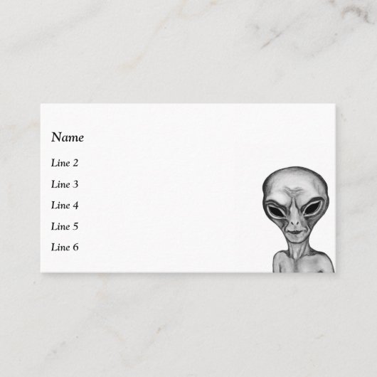 Carte De Visite Alien gris (Devant)