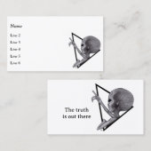 Carte De Visite Alien gris, la vérité est là (Devant / Derrière)