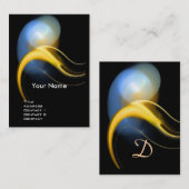 Carte De Visite ALIEN PEARL MONOGRAM Vibrant noir jaune bleu (Devant / Derrière)