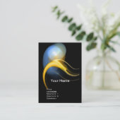 Carte De Visite ALIEN PEARL MONOGRAM Vibrant noir jaune bleu (Debout devant)