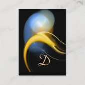 Carte De Visite ALIEN PEARL MONOGRAM Vibrant noir jaune bleu (Dos)