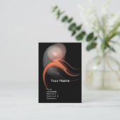 Carte De Visite ALIEN PEARL MONOGRAM Vibrant noir rose blanc (Debout devant)