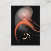 Carte De Visite ALIEN PEARL MONOGRAM Vibrant noir rose blanc (Dos)