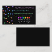 Carte De Visite Aliens d'arc-en-ciel (Devant / Derrière)