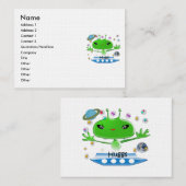 Carte De Visite Aliens de l'espace extra-atmosphérique vert mignon (Devant / Derrière)