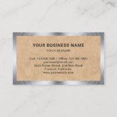 Carte De Visite Alignement de la roue en cuir tan Magasin de pneus (Dos)