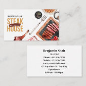 Carte de visite alimentaire à vapeur (Devant / Derrière)