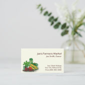 Carte de visite alimentaire de la santé du marché  (Debout devant)