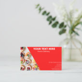 Carte de visite alimentaire en ligne. (Debout devant)