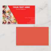 Carte de visite alimentaire en ligne. (Devant / Derrière)