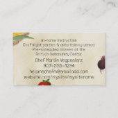 carte de visite alimentaire légume vert mixte (Dos)