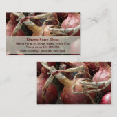 Carte de visite alimentaire Onions rouges (Devant / Derrière)