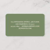 Carte De Visite Alimentation écologique moderne (Dos)