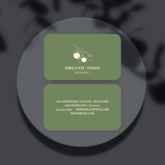 Carte De Visite Alimentation écologique moderne