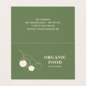 Carte De Visite Alimentation écologique moderne (Extérieur déplié)