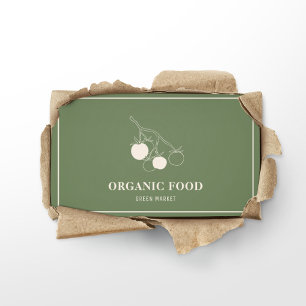 Carte De Visite Alimentation écologique moderne Logo du marché a