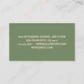 Carte De Visite Alimentation écologique moderne | Logo du marché a (Dos)