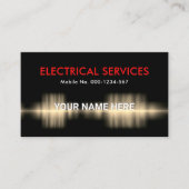 Carte De Visite Alimentation électrique par courant Votre nom (Devant)