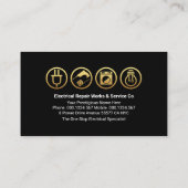 Carte De Visite Alimentation électrique Puissance de charge Gold B (Dos)