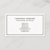 Carte De Visite Alimentation en bois de chauffage (Dos)