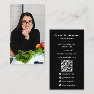 Carte De Visite Alimentation Influenceur Blogger Contenu Créateur 