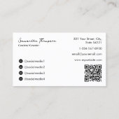 Carte De Visite Alimentation Influenceur Blogger Contenu Créateur  (Dos)