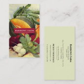 Carte De Visite Alimentation Vintage biologique (Devant / Derrière)