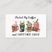 Carte De Visite Alimenté par Café et Noël (Dos)