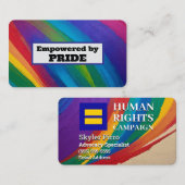 Carte De Visite Alimenté Par PRIDE (Devant / Derrière)