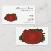 Carte De Visite Aliments Anciens, Tomate Mûre, Légumes et Fruits (Devant / Derrière)