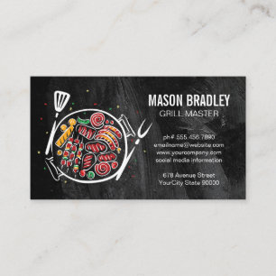 Carte De Visite Aliments de barbecue   Dessin culinaire   Cuisine