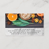 Carte De Visite Aliments frais sur table (Dos)