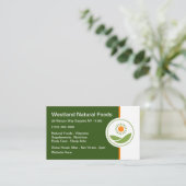 Carte De Visite Aliments Naturels Et Magasin De Nutrition (Debout devant)