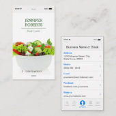 Carte De Visite Aliments nutritionnistes créatifs et uniques pour (Devant / Derrière)
