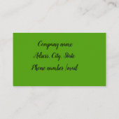 Carte De Visite Aliments sains (Dos)