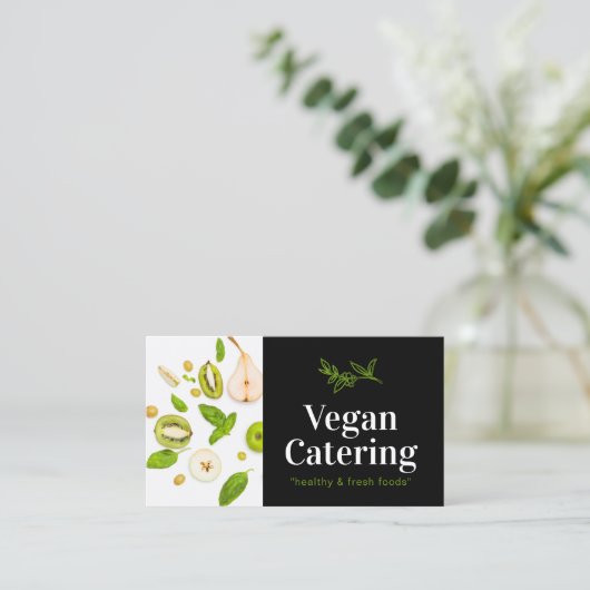 Carte De Visite Aliments verts Nutrition saine Alimentation biolog (Debout devant)