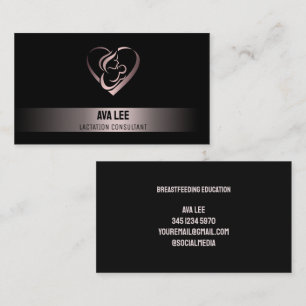 Carte De Visite Allaitement Bronze Noir