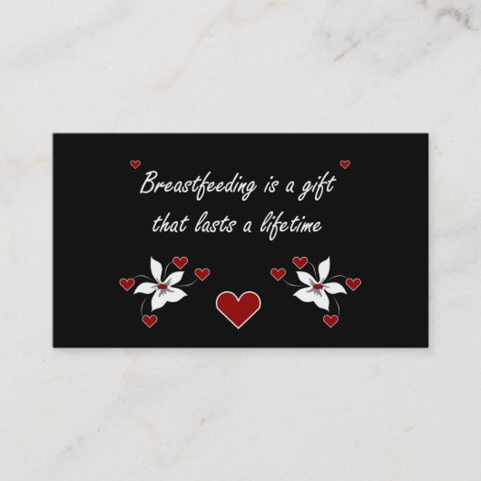 Carte De Visite Allaiter est un Gift-2 (Devant)